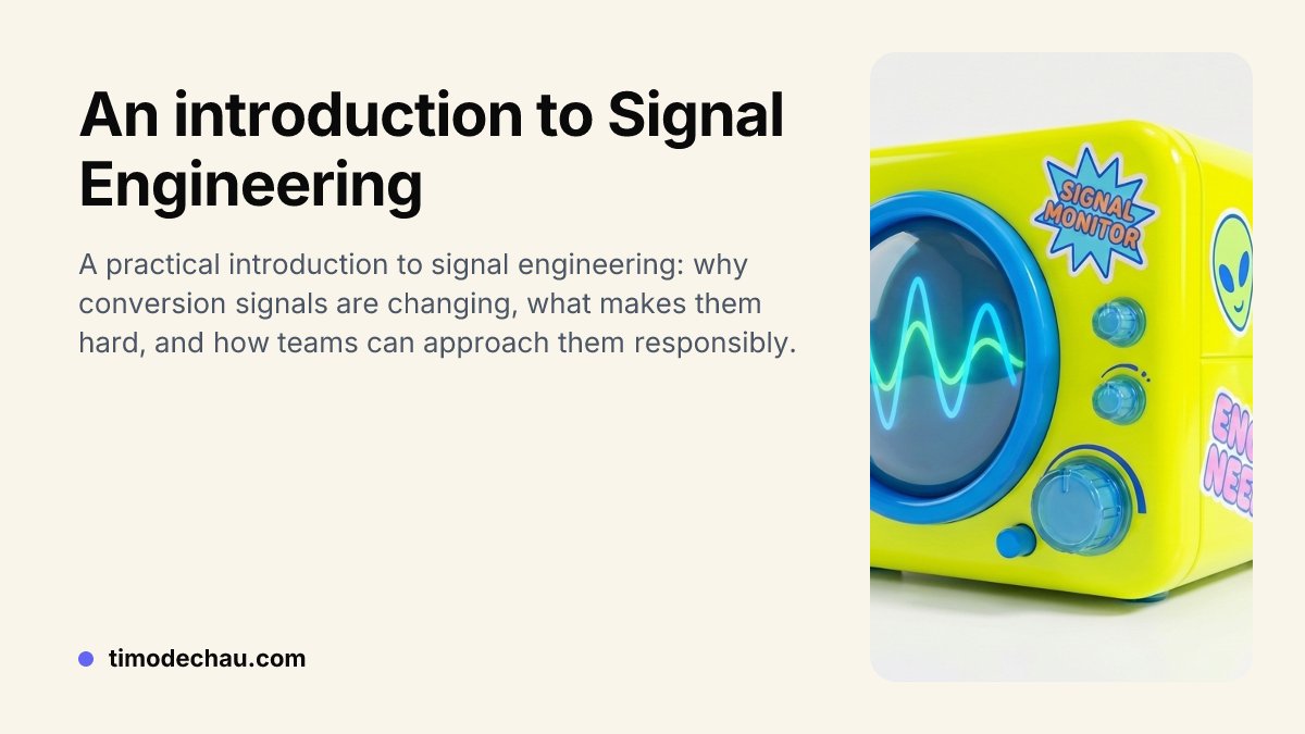 An introduction to Signal Engineering | Timo Dechau
